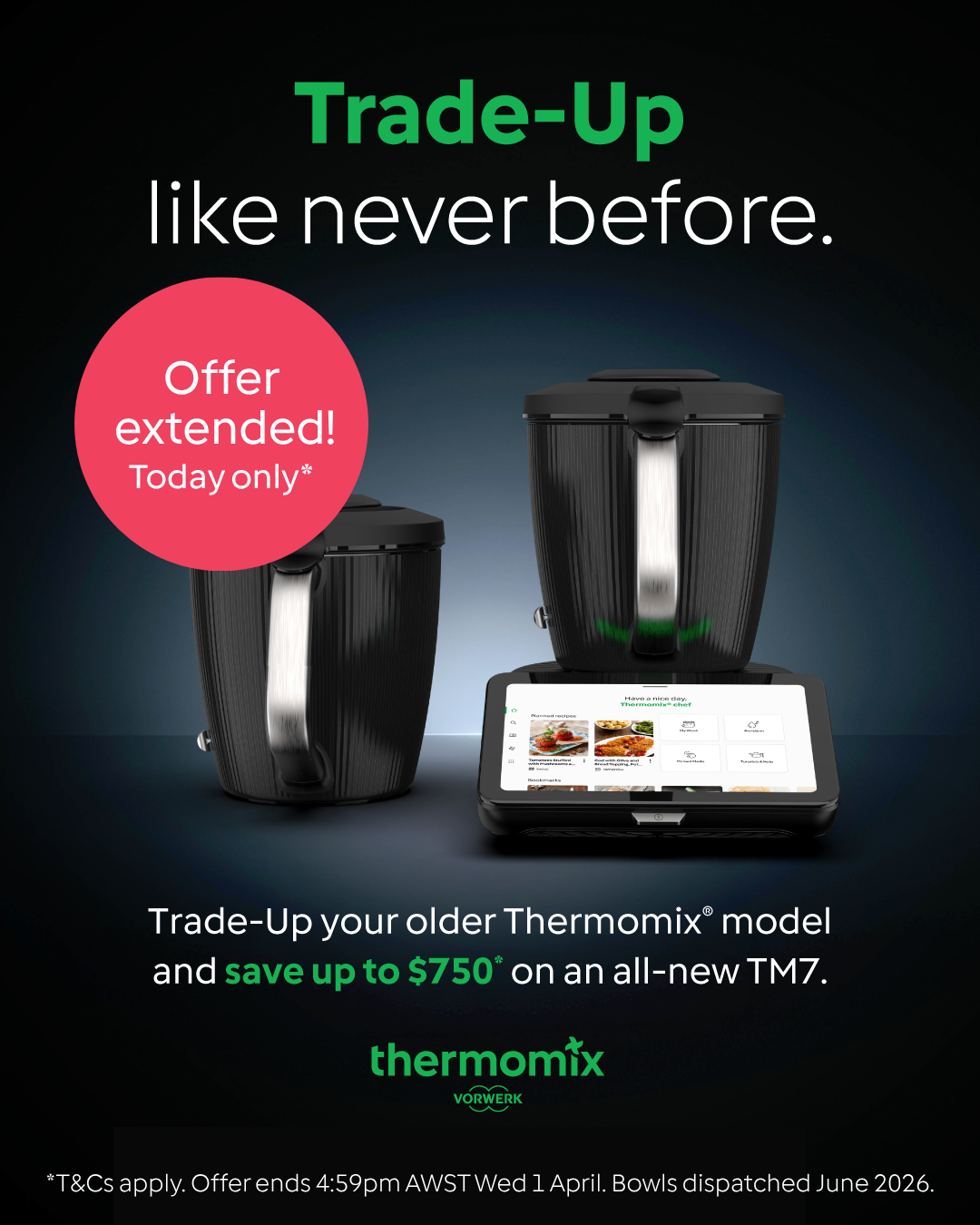 trade up extension thermomix TM7 australia