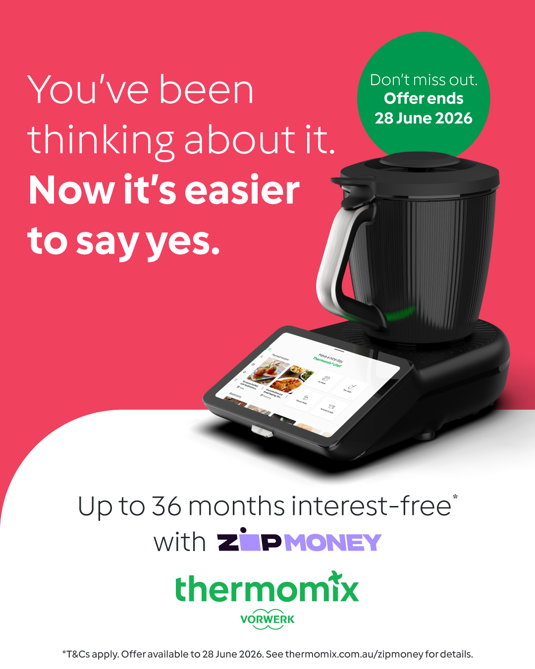 ZIP Money Interest Free Thermomix payments